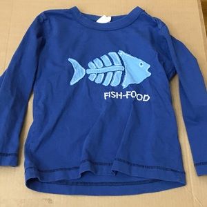 MINI BODEN FISH FOOD SHIRT BOYS 3-4 YEARS